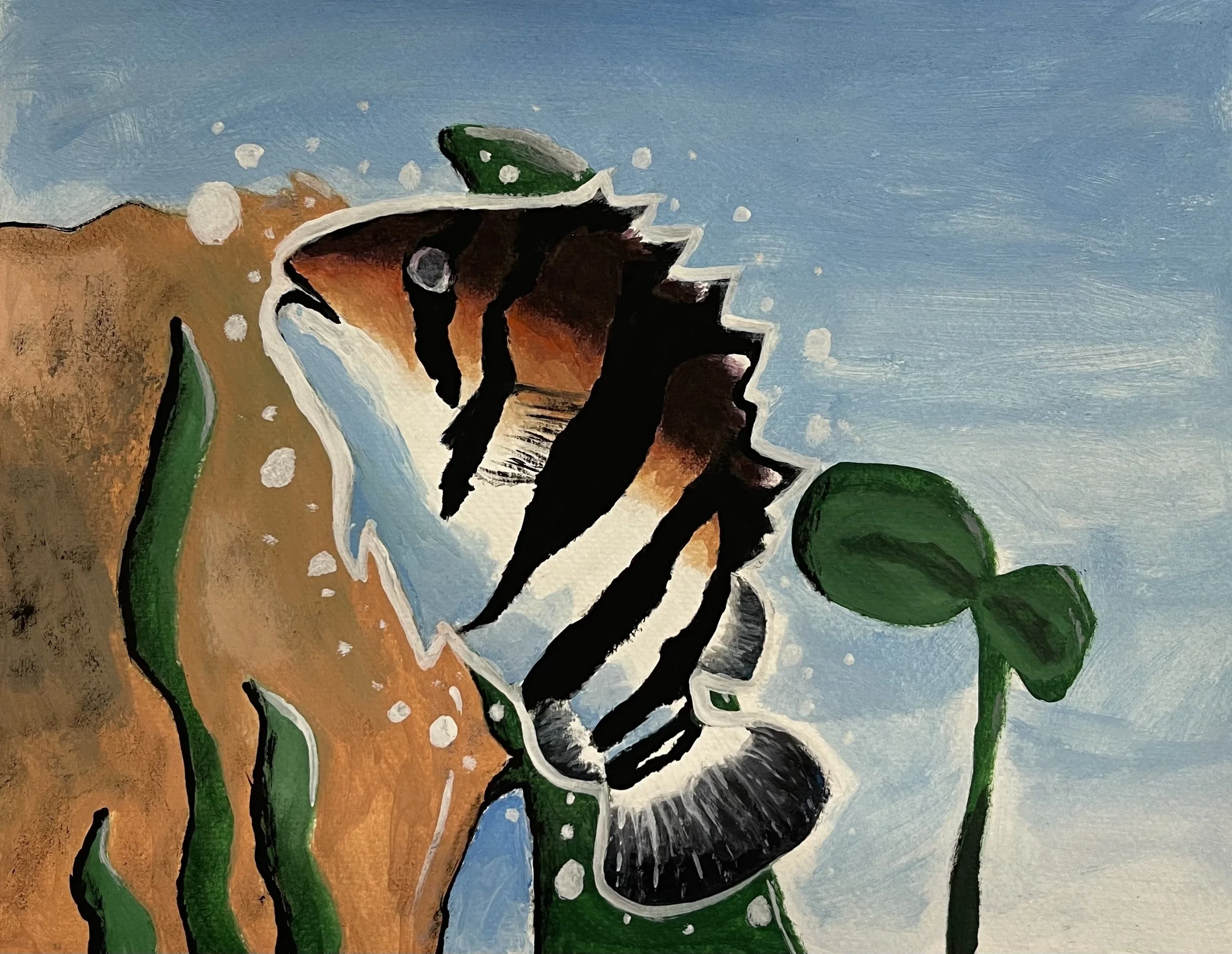 絵画　ANNA．Ｋ　魚 金の魚 | Yukari.Tanemura ｜インテリア絵画 アートの専門通販